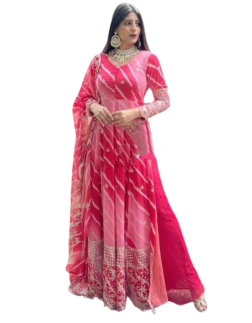 Load image into Gallery viewer, Beautiful Gown Palazzo Dupatta Suit for Party wear and Diwali. mahezon
