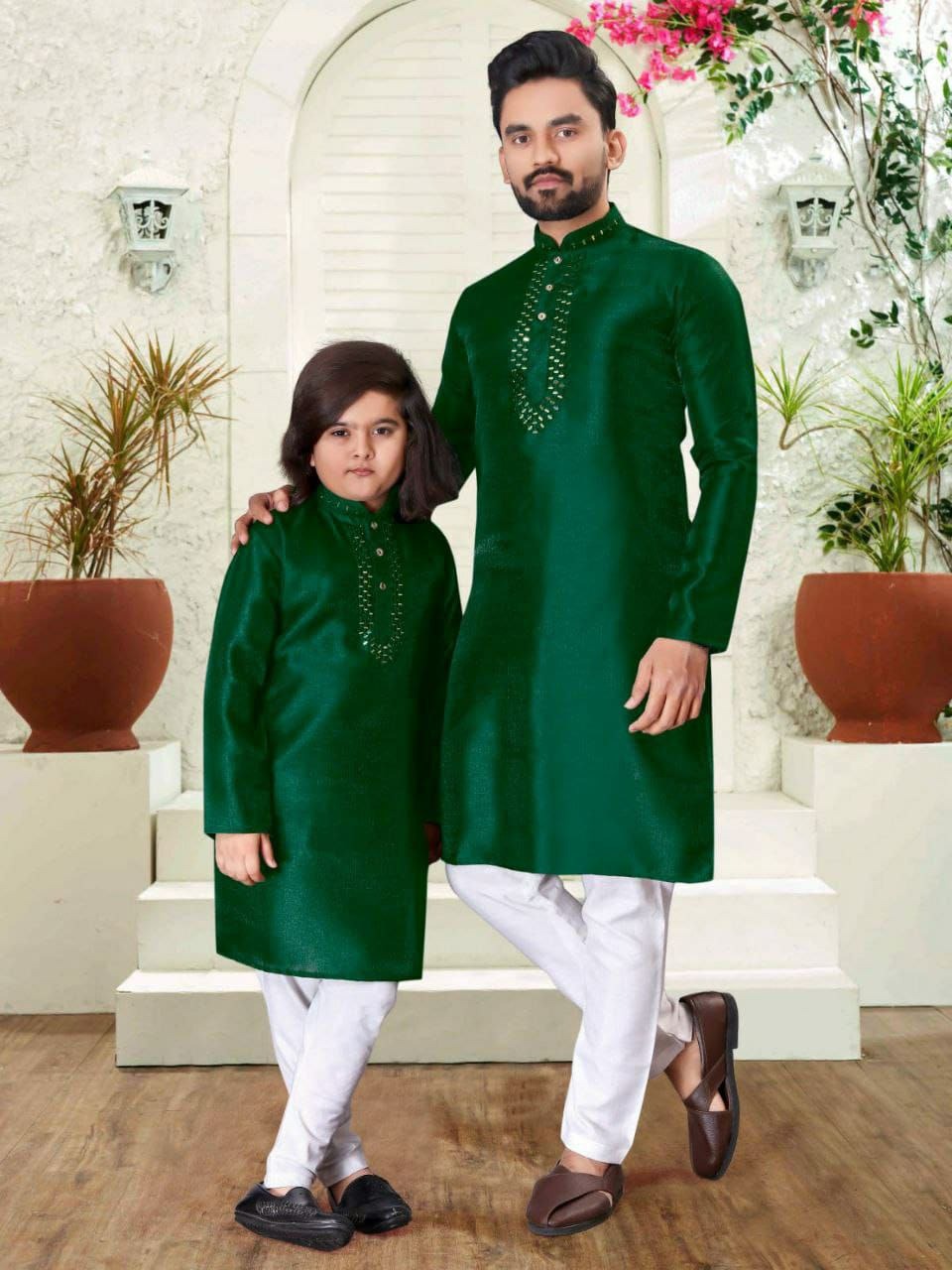 Diwali Festival Father and Son Kurta Pajama, Set mahezon