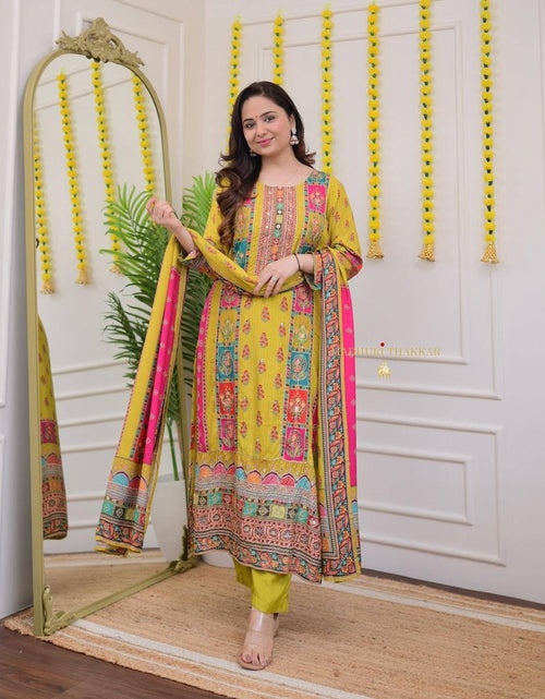 Load image into Gallery viewer, Women Diwali Party wear Kurti Pant Dupatta Suit mahezon
