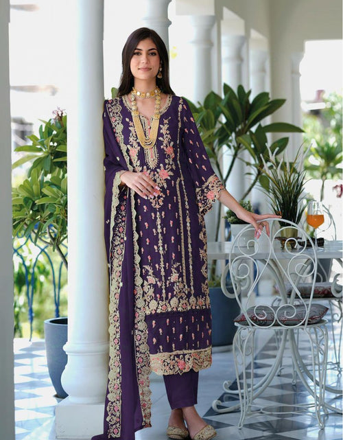 Load image into Gallery viewer, Women&#39;s Organza Party wear Kurta Pant Dupatta Suit mahezon
