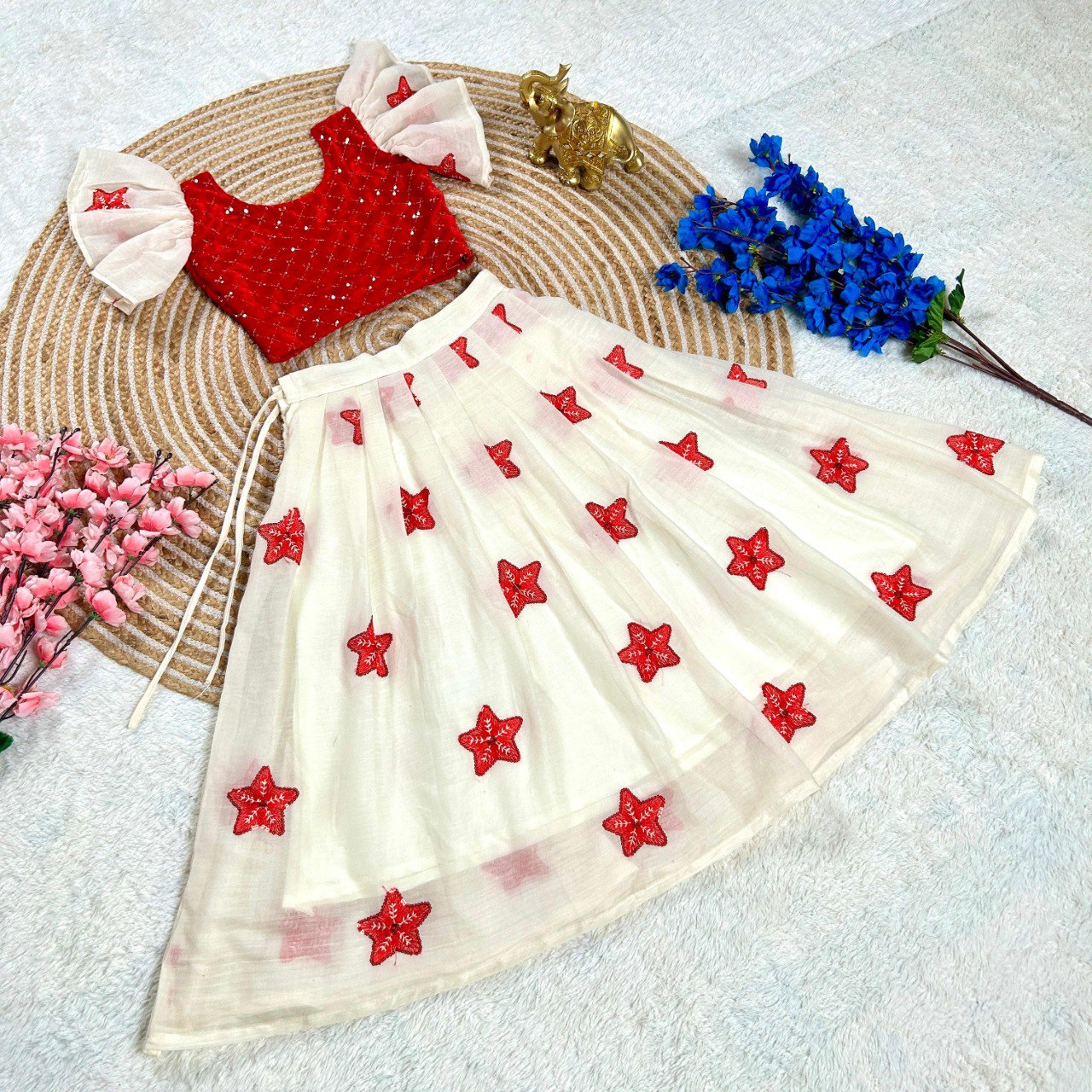 Christmas Kids Girl lehenga Choli mahezon