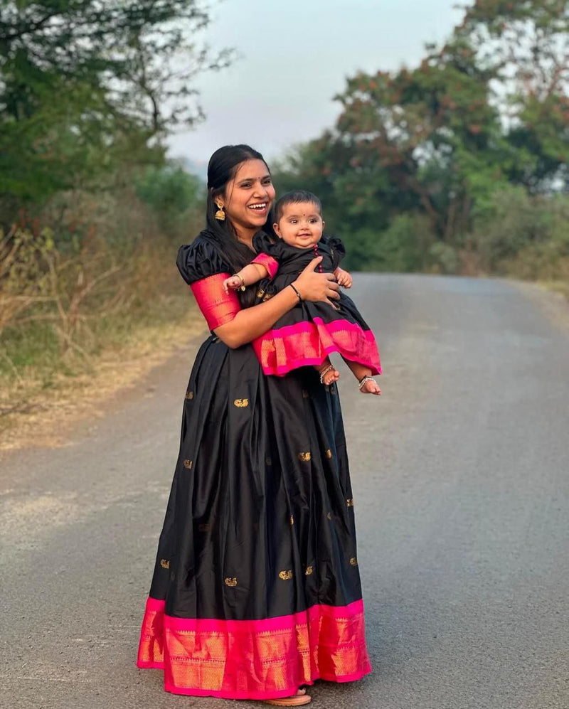 Saree Mom And Daughter Traditional Dress Saree Matching Mother