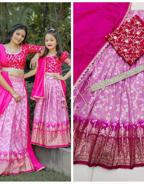 Load image into Gallery viewer, Designer Traditional Mother Daughter Same Matching Lehenga Blouse
