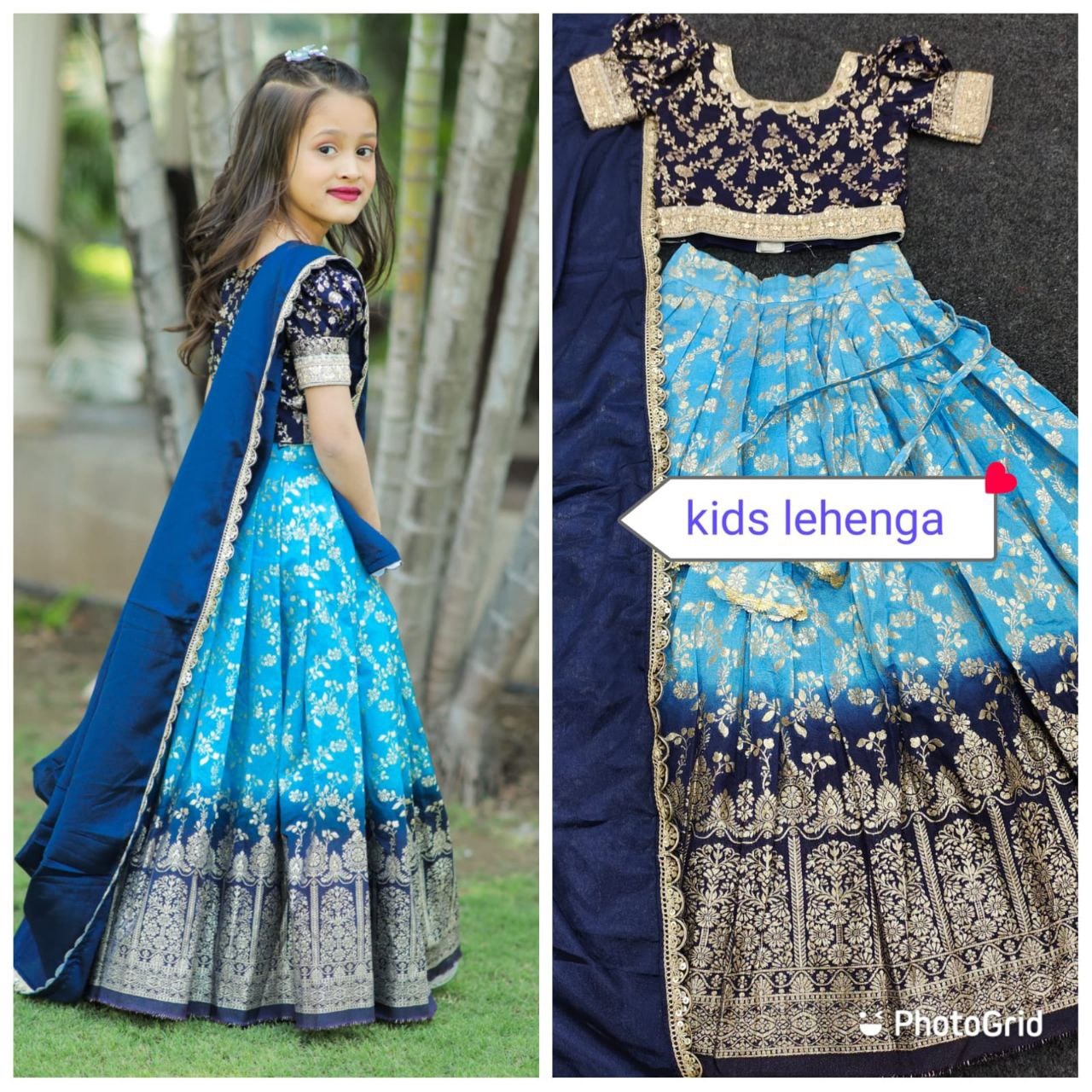 Designer Mother Daughter Same Matching Lehenga Blouse