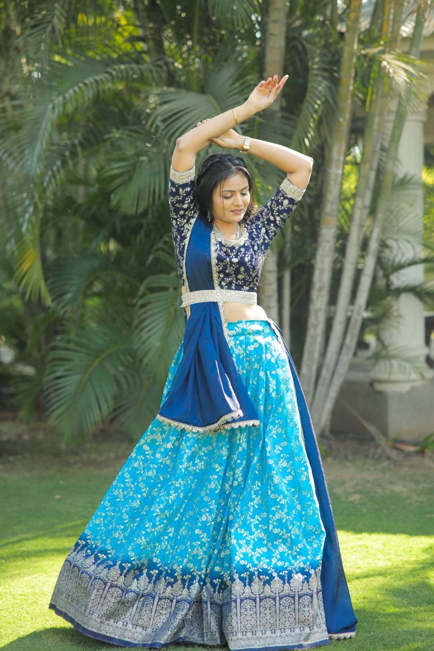 Designer Mother Daughter Same Matching Lehenga Blouse