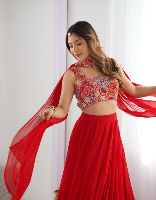 Load image into Gallery viewer, Ready to wear Red Wedding Lehenga Choli
