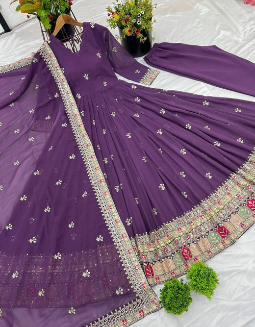 Load image into Gallery viewer, Designer Embroidery Sequence Women&#39;s Gown Dupatta
