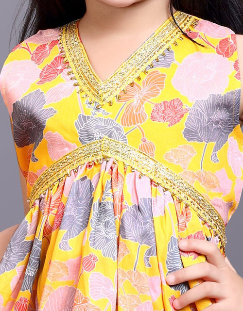 Load image into Gallery viewer, Kids Girls Designer Party wear Kurta Skirt Dress
