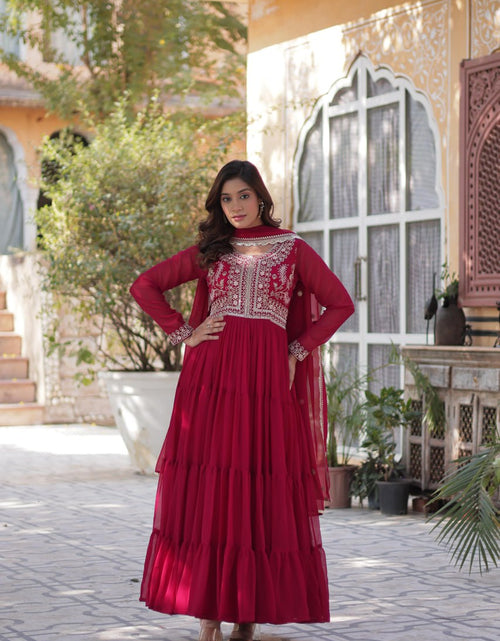 Load image into Gallery viewer, Designer Embroidery Indian Women&#39;s Gown with Dupatta mahezon
