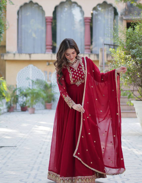 Load image into Gallery viewer, Designer Embroidery Wedding Women&#39;s Gown with Dupatta mahezon
