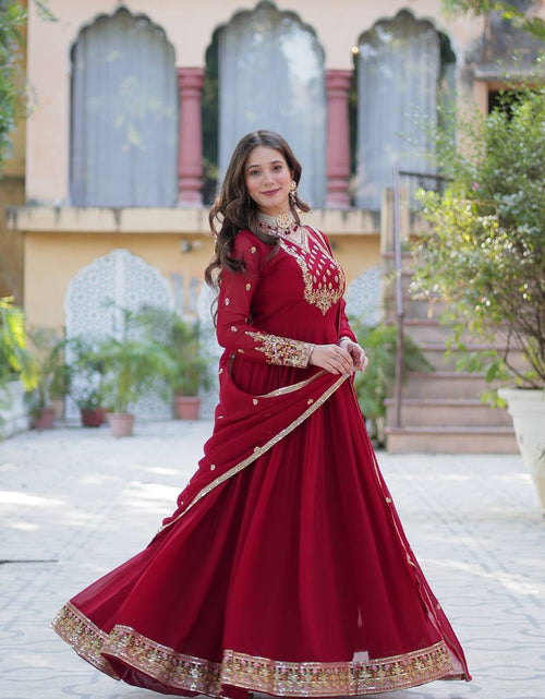 Load image into Gallery viewer, Designer Embroidery Wedding Women&#39;s Gown with Dupatta mahezon
