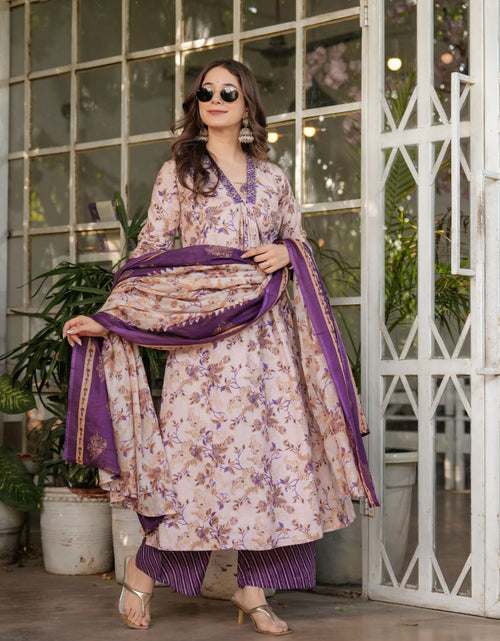 Load image into Gallery viewer, Cotton Women&#39;s Kurta Pant set with Dupatta mahezon
