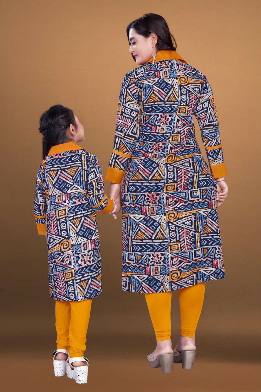 Mother Daughter Same Matching Kurta Pant Co-Ord set mahezon