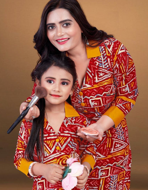 Load image into Gallery viewer, Mother Daughter Same Matching Kurta Pant Co-Ord set mahezon
