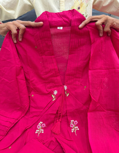 Load image into Gallery viewer, Cotton Ethnic Women Kurta Palazzo Dupatta Set mahezon
