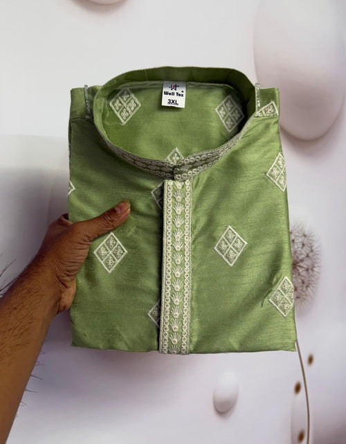 Load image into Gallery viewer, Men’s Sequence Embroidery Kurta Pajama mahezon
