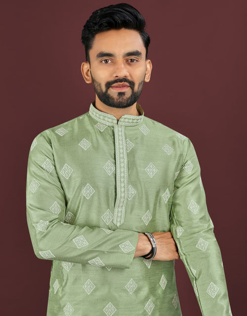 Load image into Gallery viewer, Men’s Sequence Embroidery Kurta Pajama mahezon
