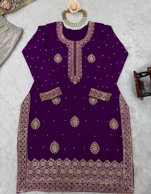 Load image into Gallery viewer, Party Wear Designer Women Top Sharara with Dupatta Suit Dress Royal Export
