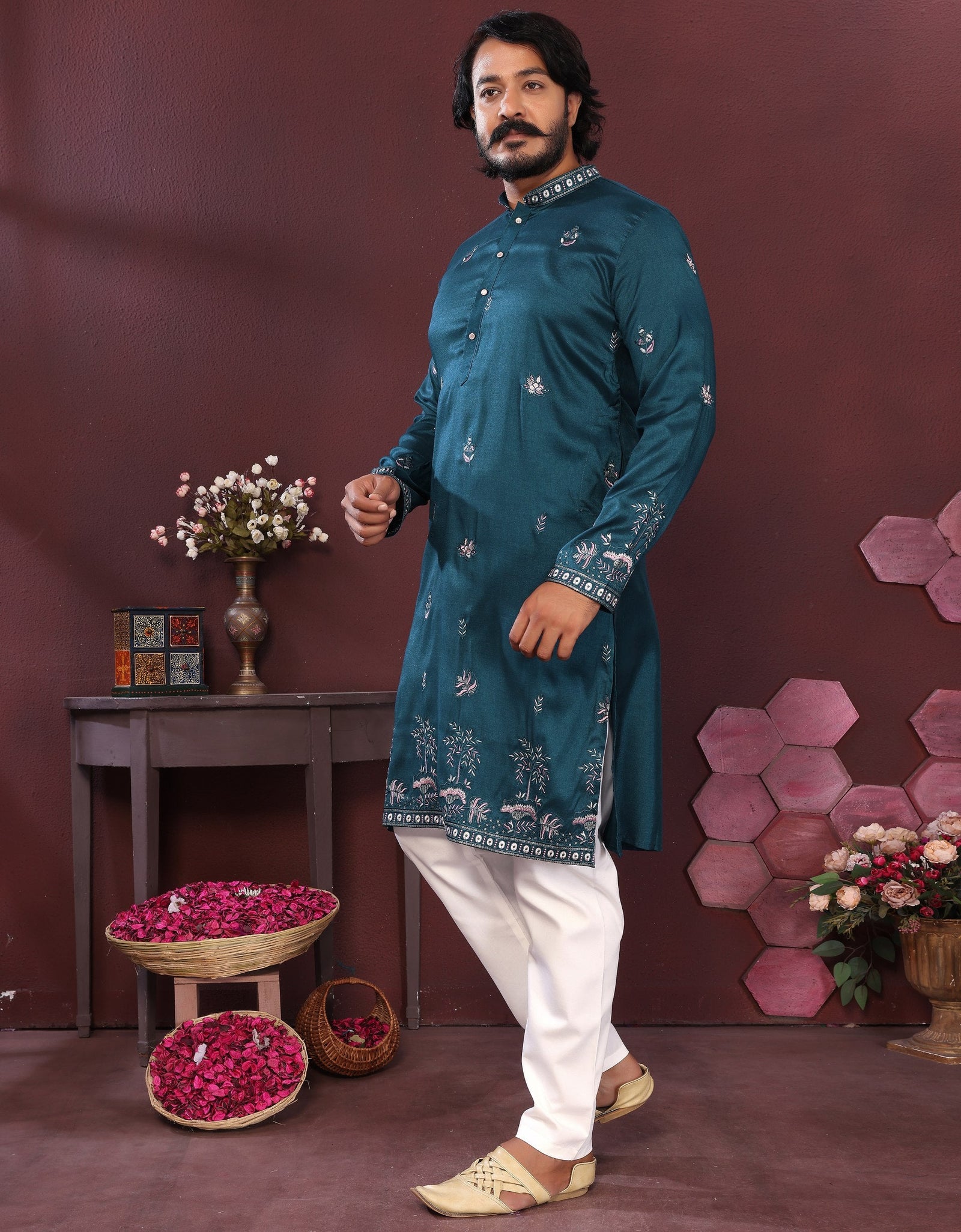 Ethnic Indian Traditional Men’s Kurta Pajama mahezon