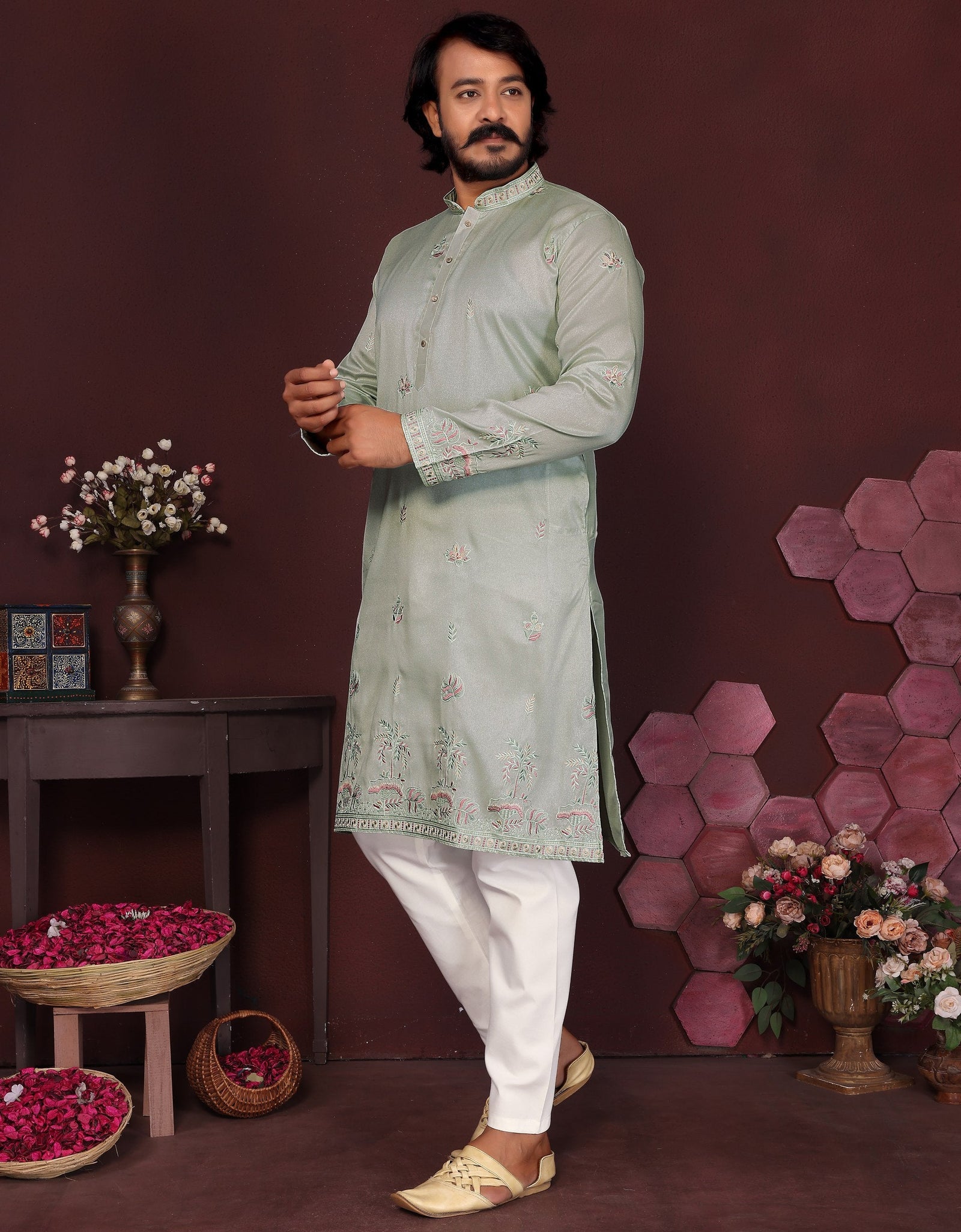 Ethnic Indian Traditional Men’s Kurta Pajama mahezon