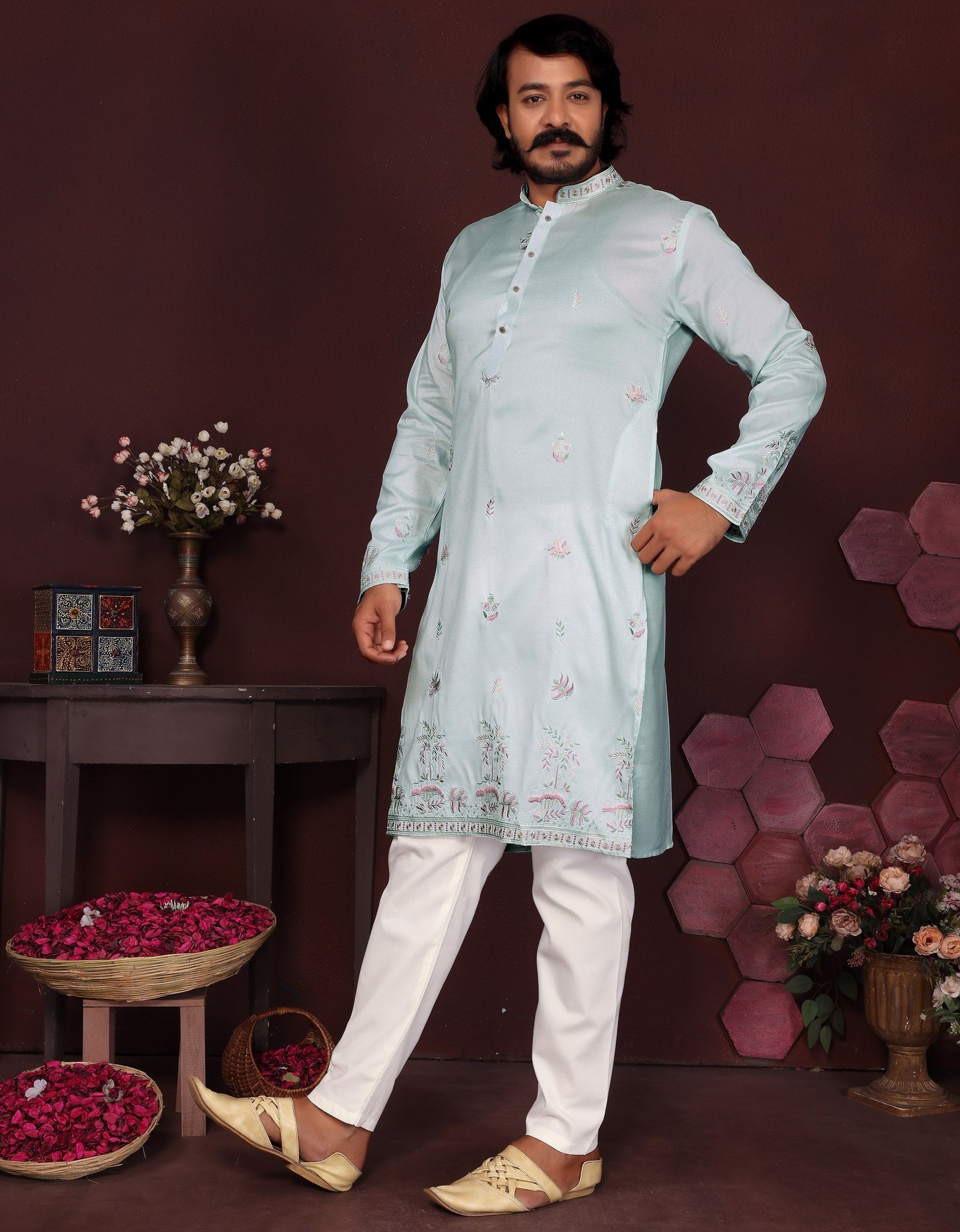 Ethnic Indian Traditional Men’s Kurta Pajama mahezon