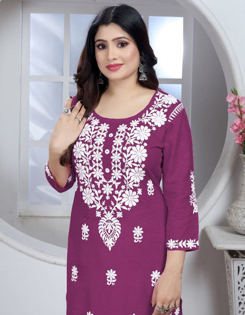 Load image into Gallery viewer, Women&#39;s Embroidery Chikankari Kurta Pant Set mahezon
