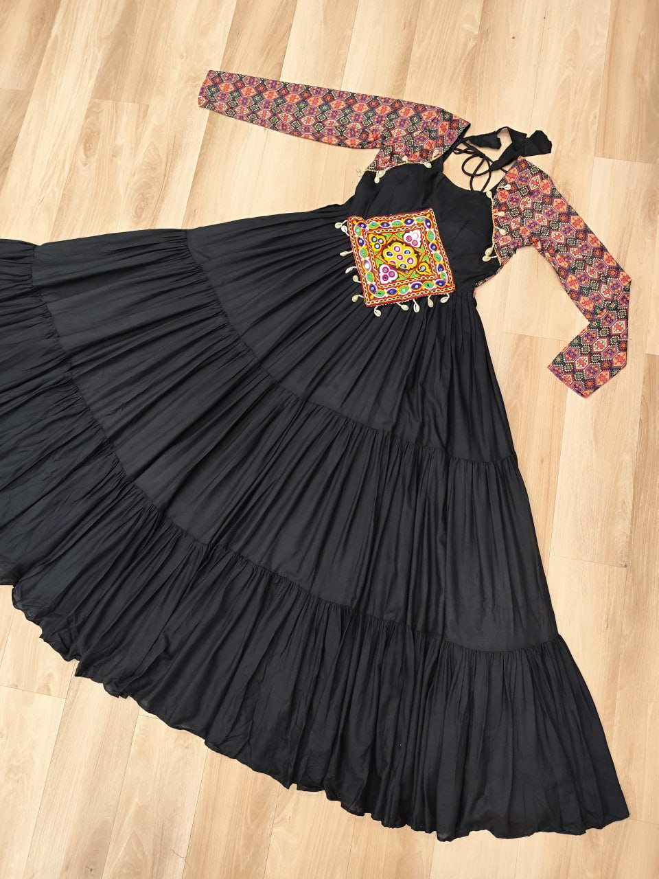 Navratri Black Traditional Indian Women Gown mahezon