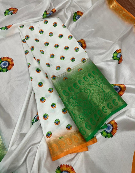 Independence Day Tricolour Women’s Saree mahezon