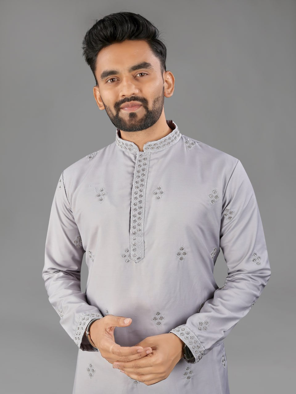 Indian Traditional Designer Cotton Men Kurta Pajama mahezon