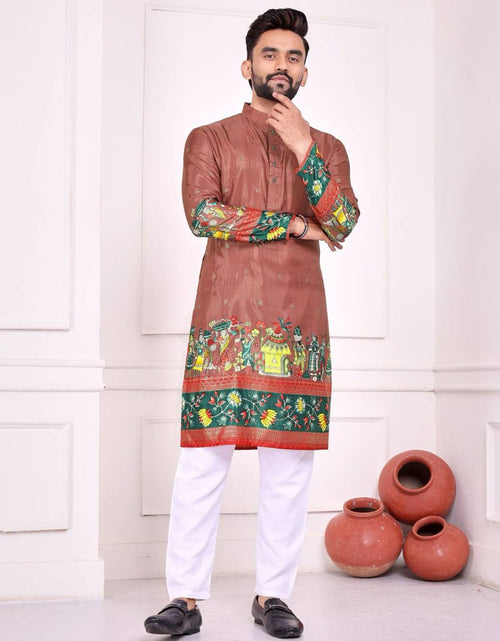 Load image into Gallery viewer, Couple Wear Same Matching Men Kurta Pajama Women Lehenga Choli Dupatta mahezon

