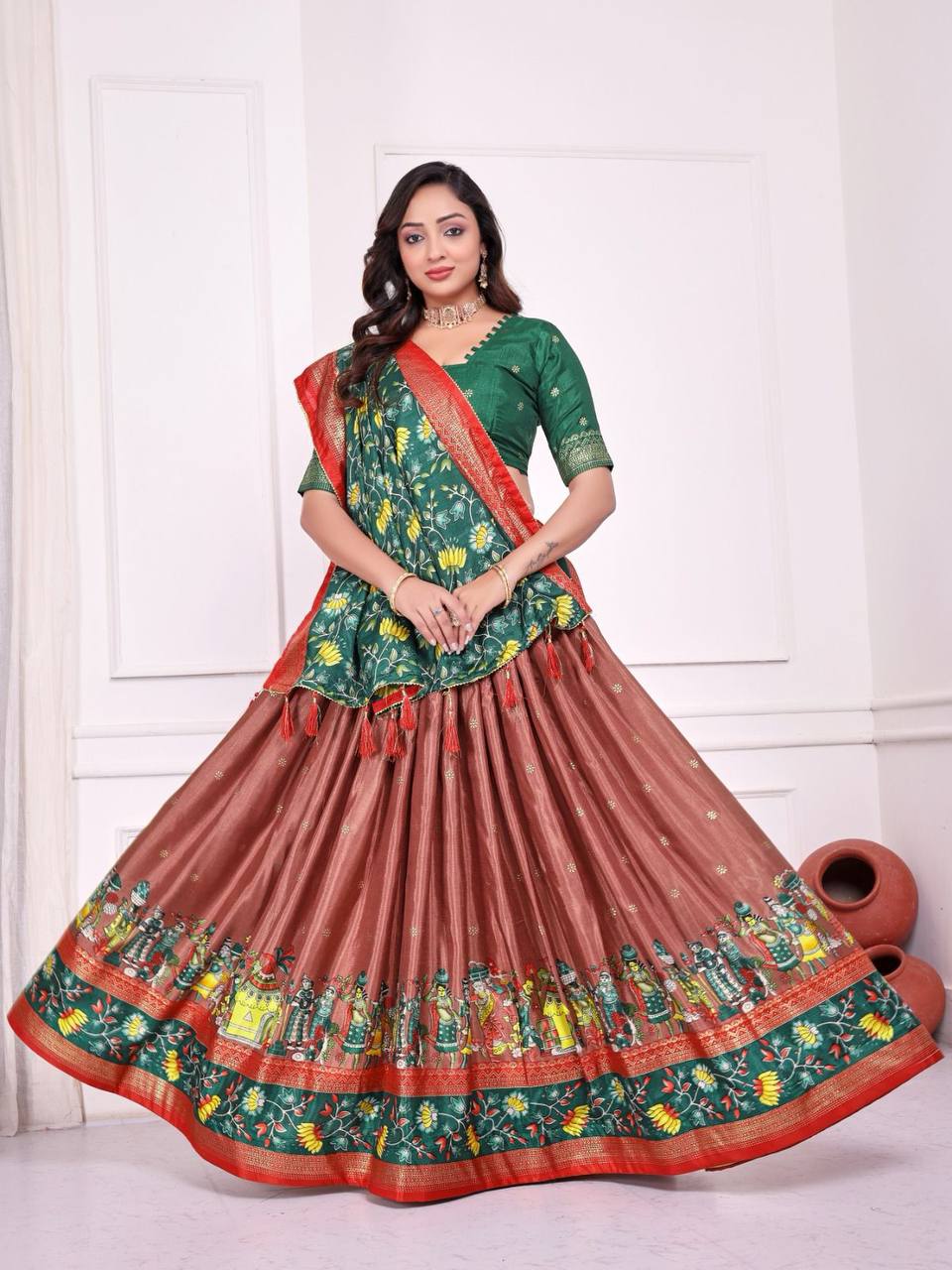 Couple Wear Same Matching Men Kurta Pajama Women Lehenga Choli Dupatta mahezon