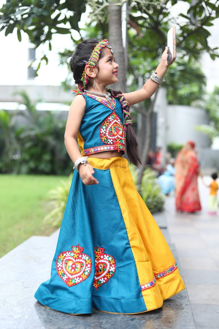 Navratri Garba Kids Girls Lehenga Blouse mahezon