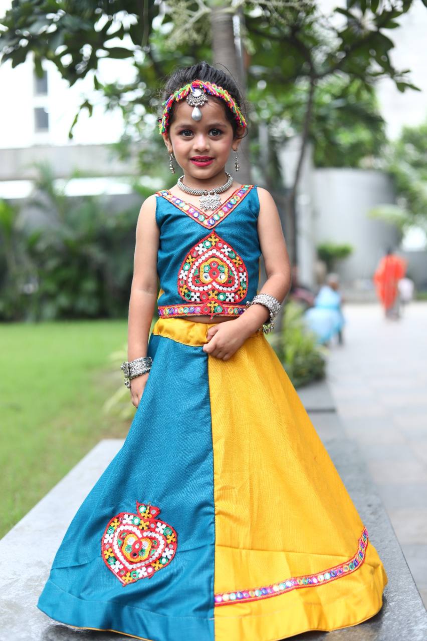 Navratri Garba Kids Girls Lehenga Blouse mahezon