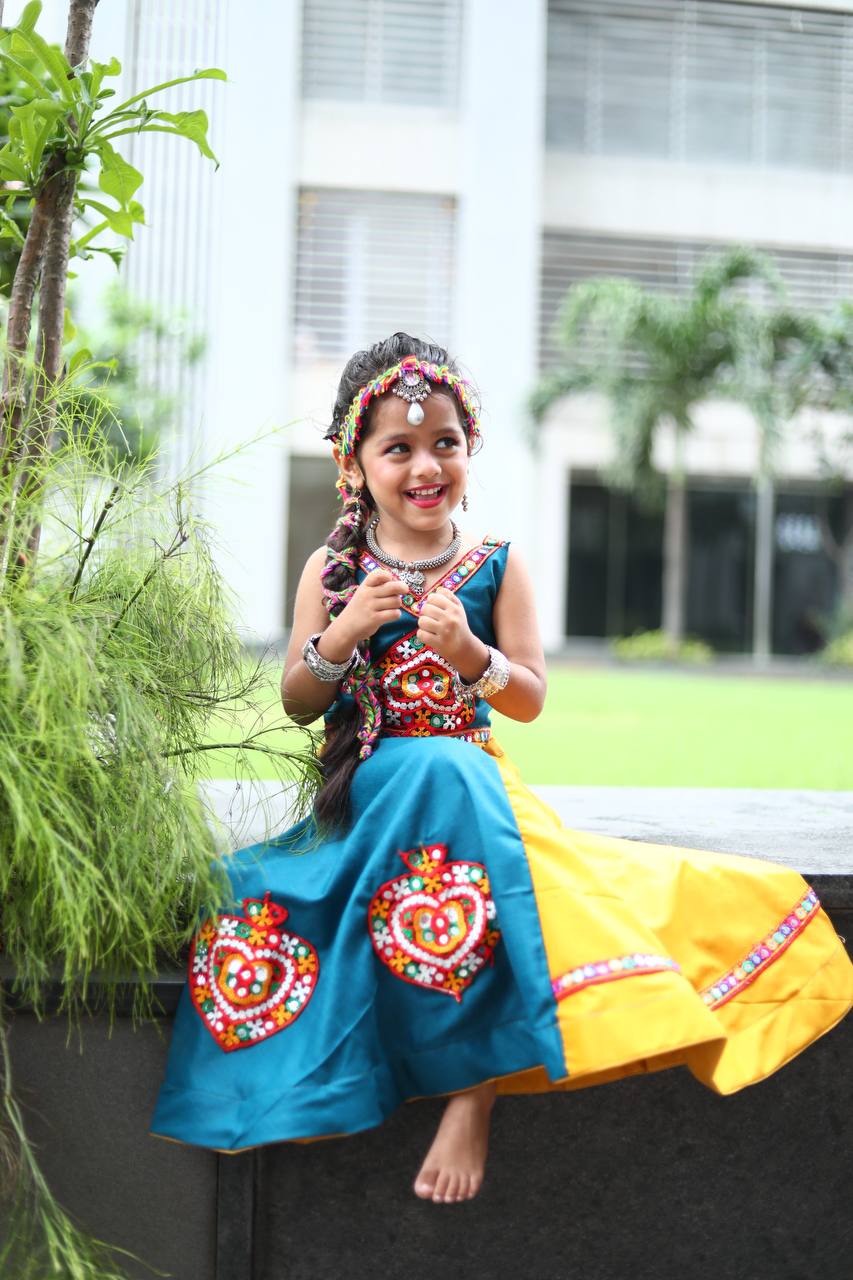 Navratri Garba Kids Girls Lehenga Blouse mahezon