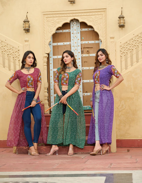 Load image into Gallery viewer, Navratri Garba Designer Front Open Long Kurti mahezon
