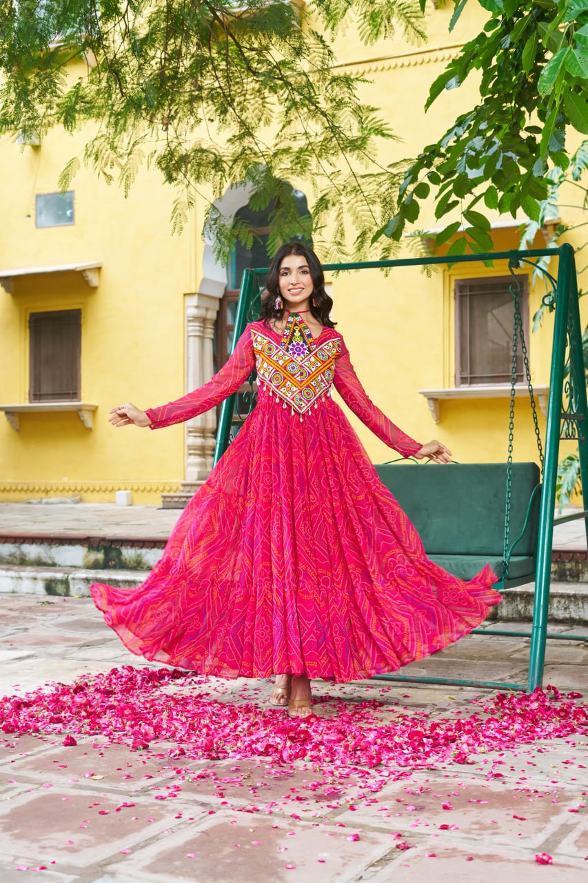 Navratri Traditional Indian Women Gown Dress mahezon