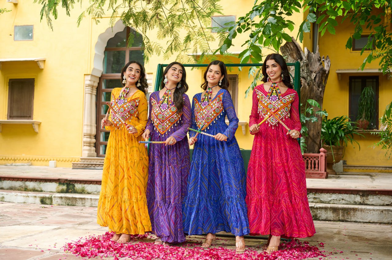 Navratri Traditional Indian Women Gown Dress mahezon