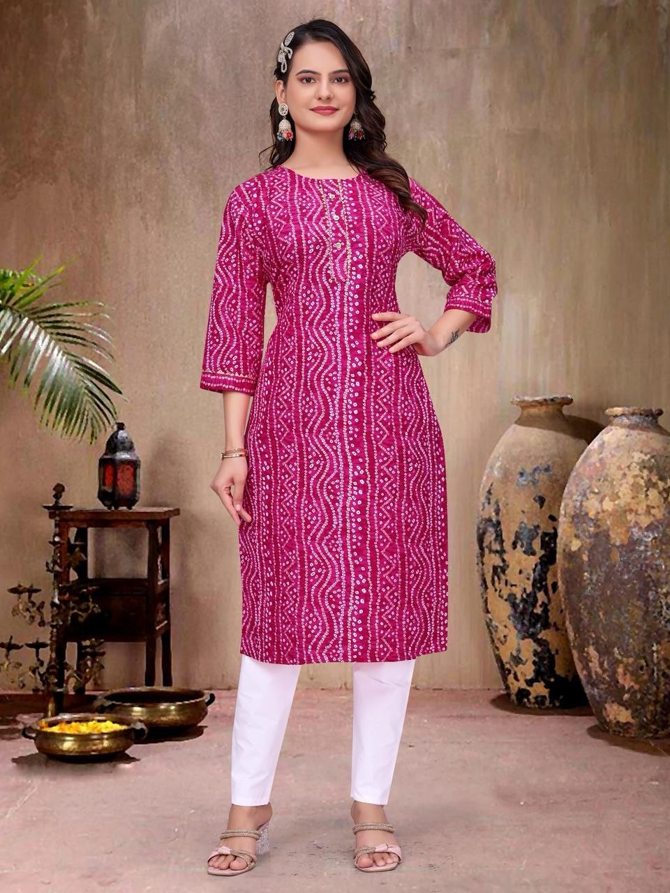 Couple Wear Badhani Print Indian Traditional Same Matching Outfits Set mahezon