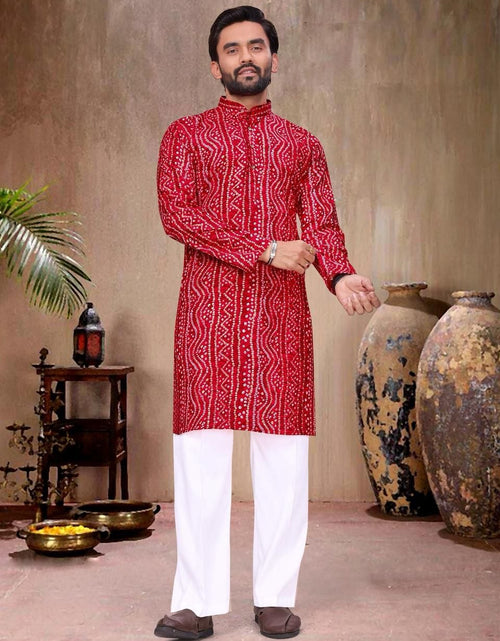 Load image into Gallery viewer, Couple Wear Badhani Print Indian Traditional Same Matching Outfits Set mahezon
