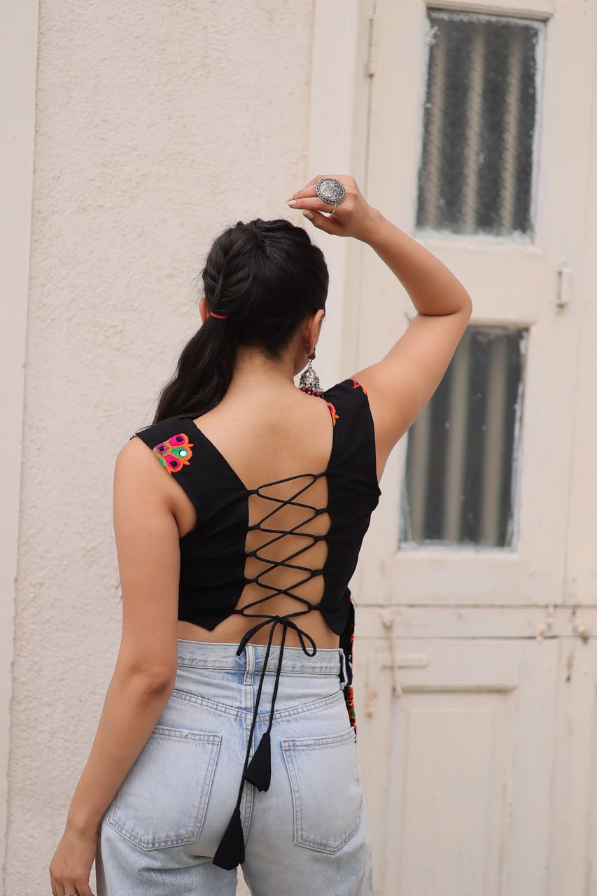 Navratri Garba Embroidery Women Top mahezon