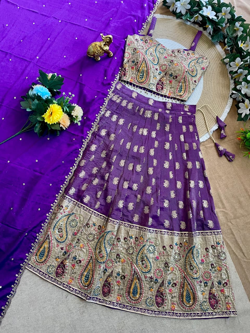 Festive Mother Daughter Twinning Lehenga Choli Dupatta Outfit Set mahezon