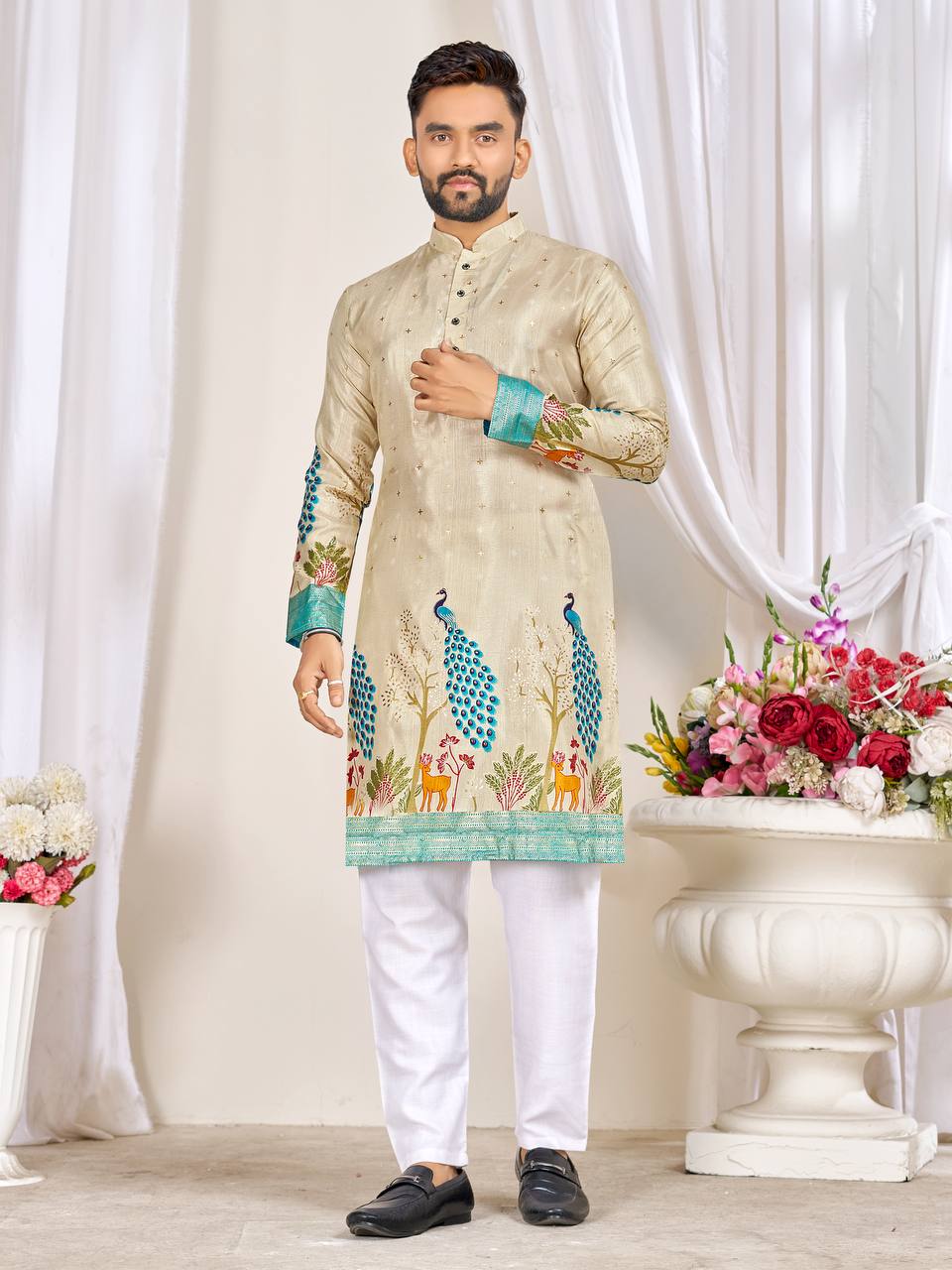 Traditional Couple Wear Same Matching Men Kurta Pajama Women Lehenga Choli Dupatta Outfits mahezon