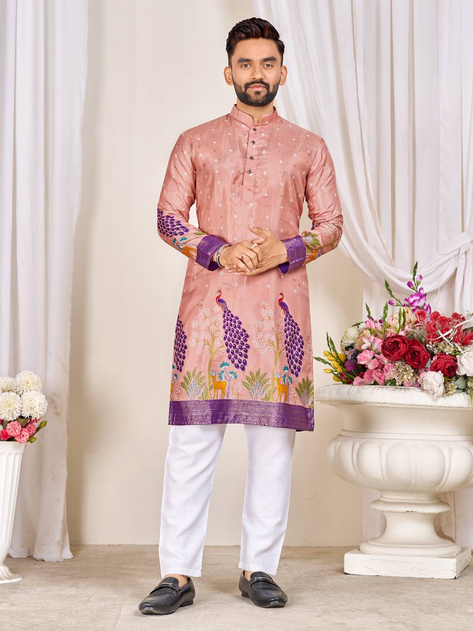 Traditional Couple Wear Same Matching Men Kurta Pajama Women Lehenga Choli Dupatta Outfits mahezon