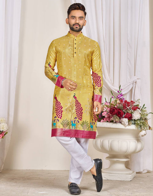 Load image into Gallery viewer, Traditional Couple Wear Same Matching Men Kurta Pajama Women Lehenga Choli Dupatta Outfits mahezon
