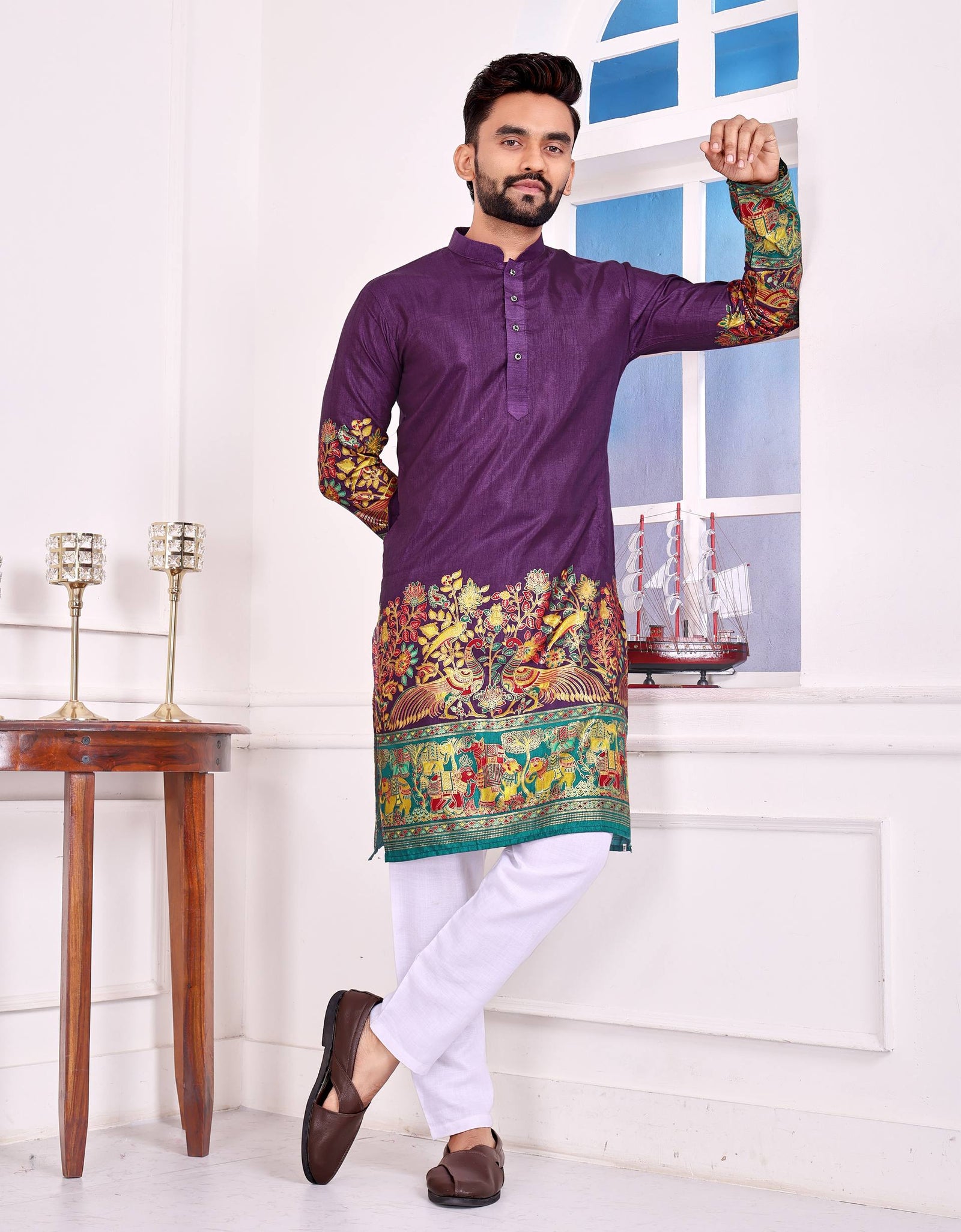 Festive Traditional Couple Wear Same Matching White Men Kurta Pajama Women Lehenga Choli Dupatta Outfit Set mahezon