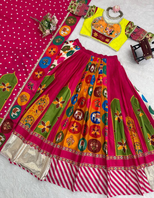 Load image into Gallery viewer, Navratri Special Embroidery Garba Women Lehenga Choli Dupatta Set mahezon
