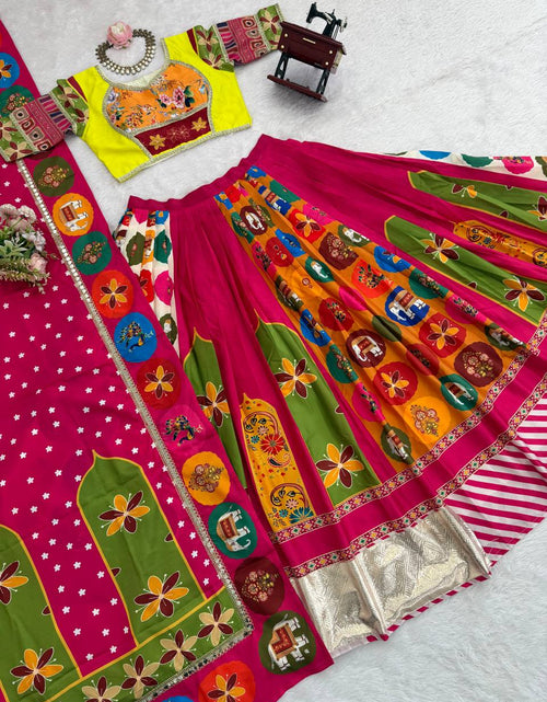 Load image into Gallery viewer, Navratri Special Embroidery Garba Women Lehenga Choli Dupatta Set mahezon

