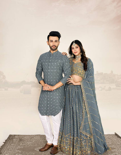 Load image into Gallery viewer, Festive Wedding Wear Couple Wear Same Matching Outfits Set mahezon
