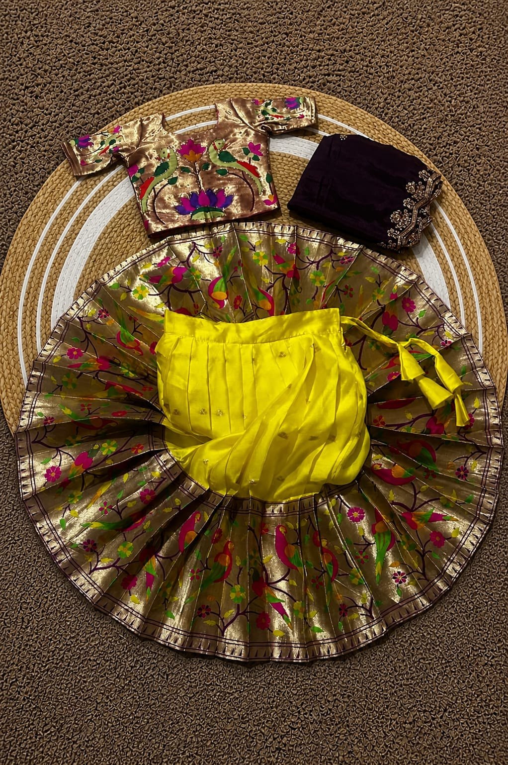Festive Matching Mother Daughter Lehenga Choli Set with Dupatta