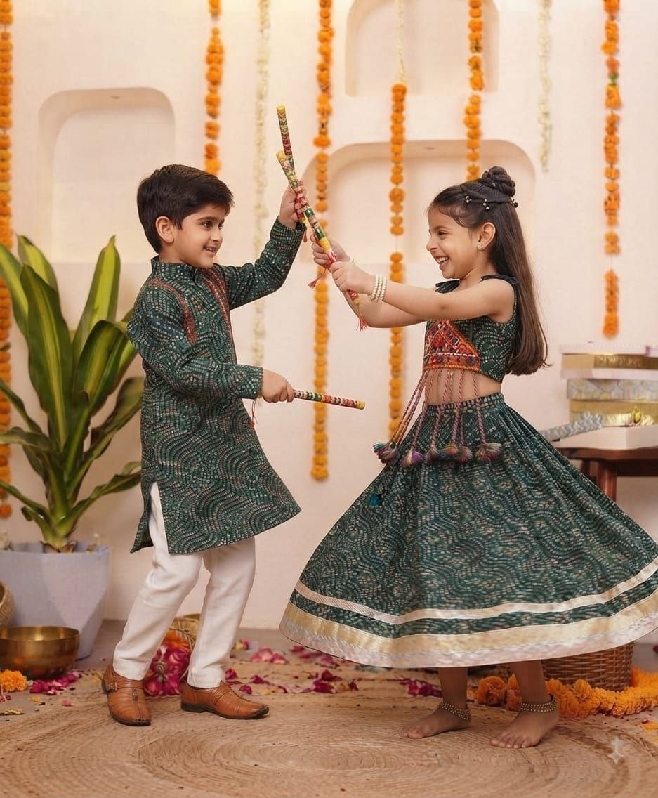 Navratri Special Brother & Sister Twinning Outfit Set